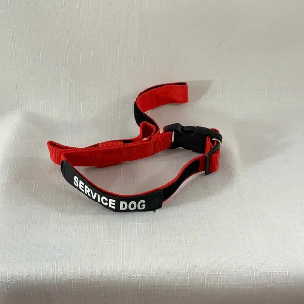 822 10/$50🏄🏻‍♀️ NEW! Small Red Service Dog Collar Harness